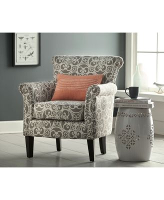 abbyson newport grey leather nailhead trim bar stool