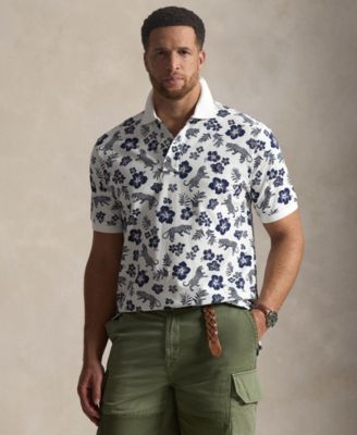Men's Big & Tall Tropical Print Polo Shirt