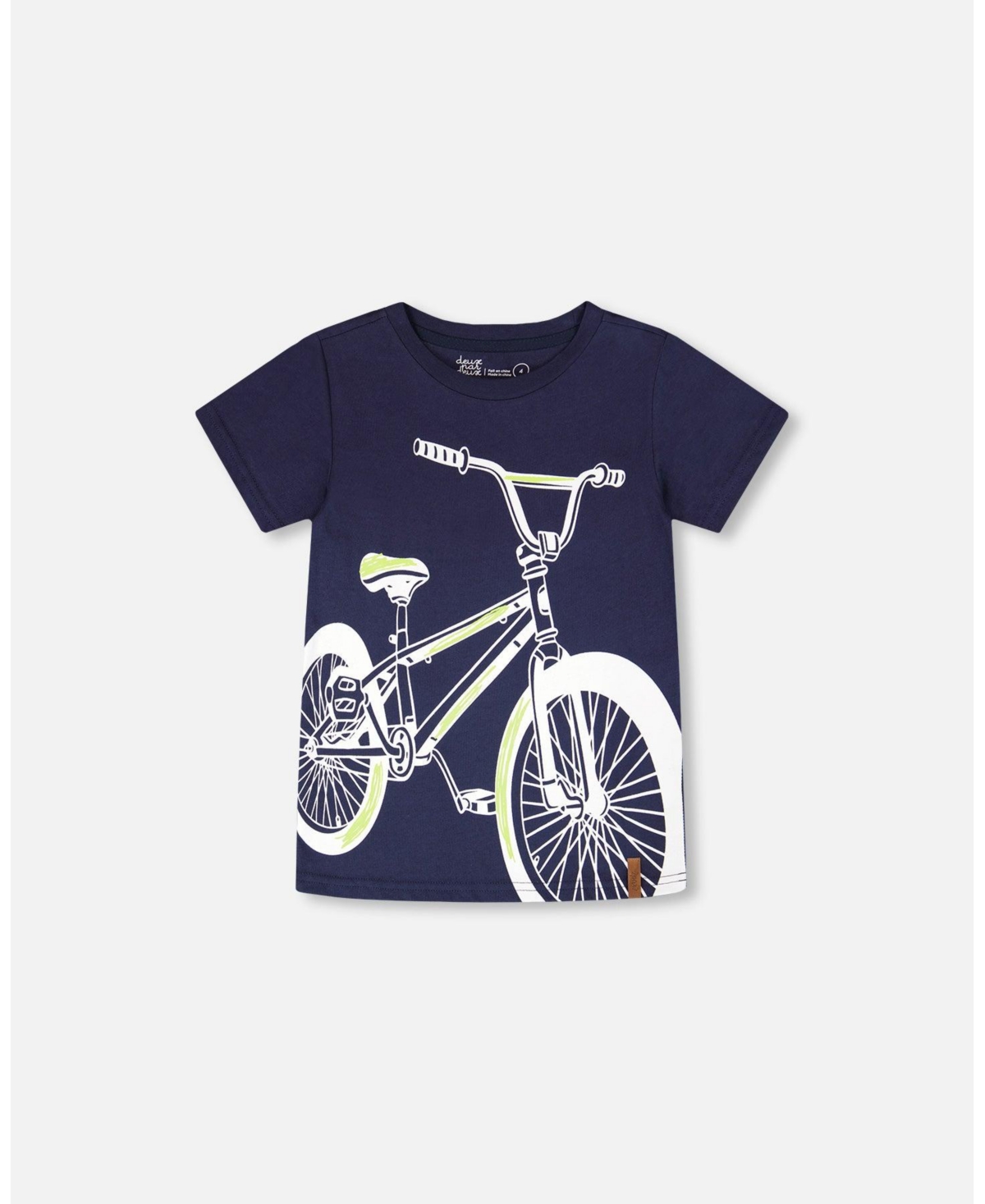 Deux par Big Boys Cotton Bike Print Jersey T-Shirt