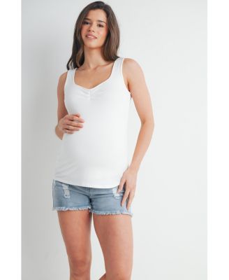 Maternity Sweetheart Neckline Tank Top