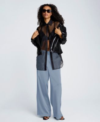 Women's Satin Wide-Leg Pants