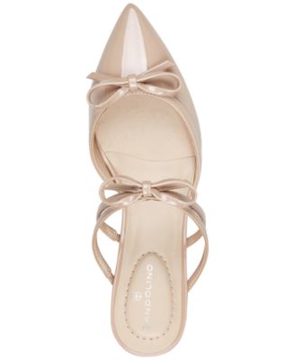 Women's Meggin Strappy Bows Slip-On Kitten Heel Pumps