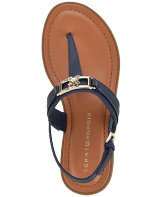Women's Cruman Ornamented T-Strap Flat Sandals