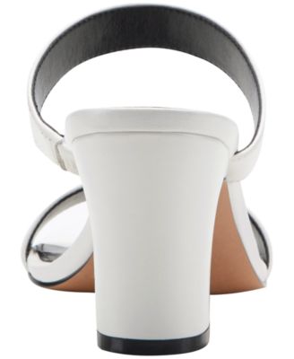 Women's Jessey Leather Slip-On Block Heel Dress Sandals