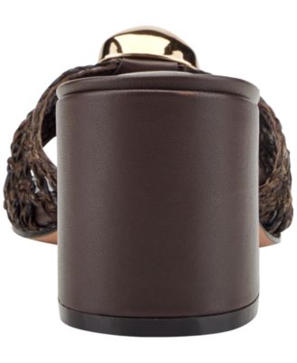 Women's Farrel Ornamented Woven Slip-On Block Heel Sandals