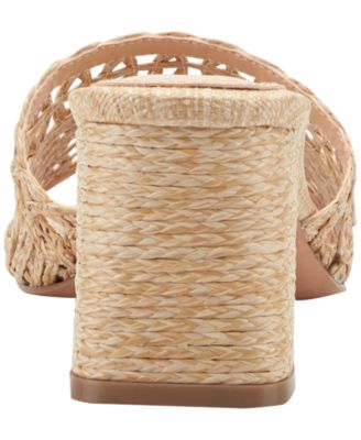 Women's Follie Woven Slip-On Block Heel Dress Sandals