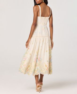 Women's Pellagia Sweetheart Neck Midi Dress