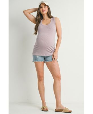 Maternity Ribbed Scoop Neck Tank Top