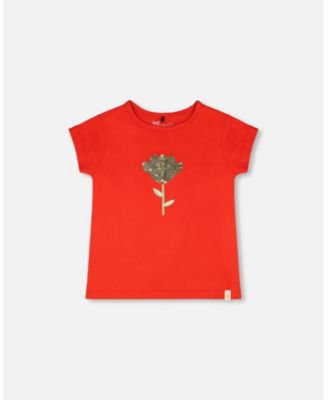 Toddler Girls Cotton Jersey T-Shirt Red - Toddler|Child