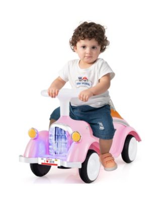 Toddler Ride on Toy Classic Sliding Car with Horn and LED Headligh