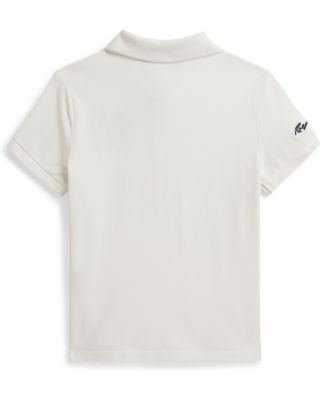 Girls' 7-16 Two-Button Placket Yankees Polo Shirt