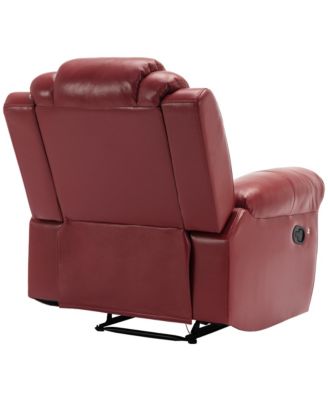 PU Leather Power Recliner Home Theater Recliner with Cup Holder, USB Port