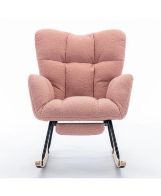 Modern Rocking Chair, Leisure Sofa Glider Chair, Comfy Accent Chair, Lounge Chair with High Backrest