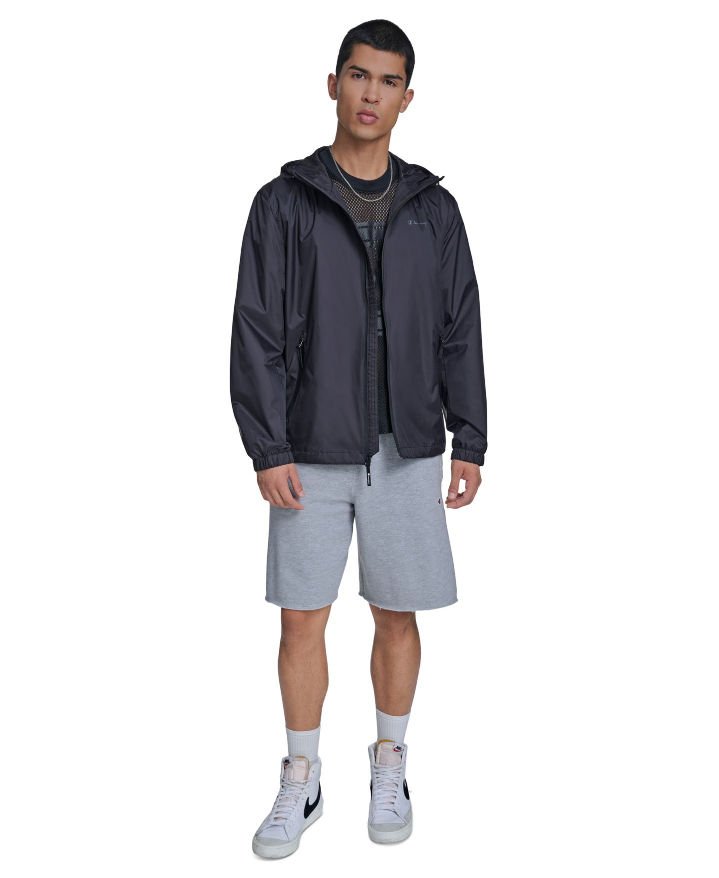 Мужская куртка Champion Classic Hooded Rain, цвет: Чёрный — фото 2