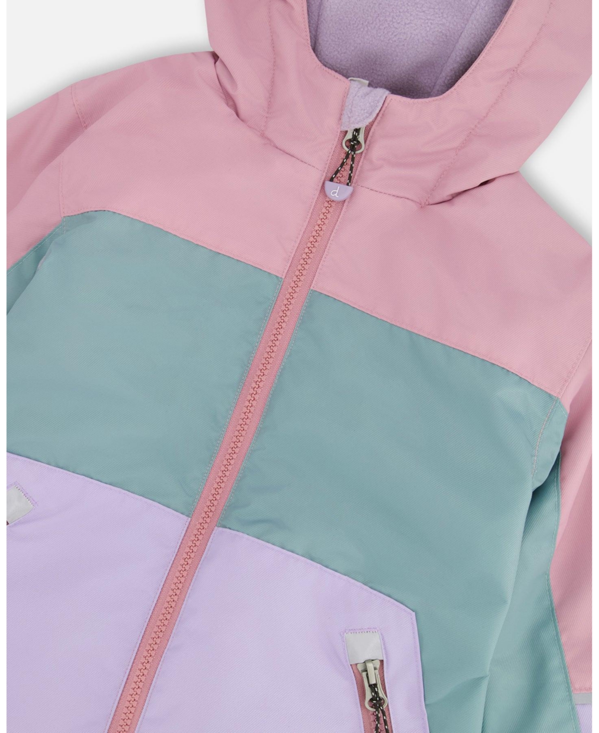 Deux par Toddler Girls Two-Piece Mid-Season Outerwear Set Mauve Colorblock