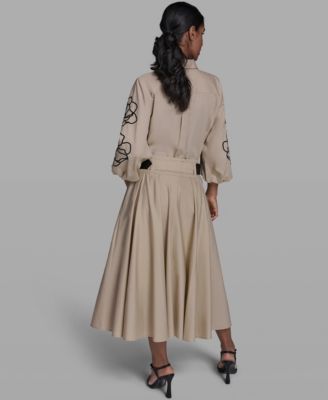 Women's Floral Detailed Collared Blouse