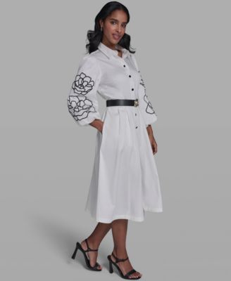 Women's Collared Button Up Dress