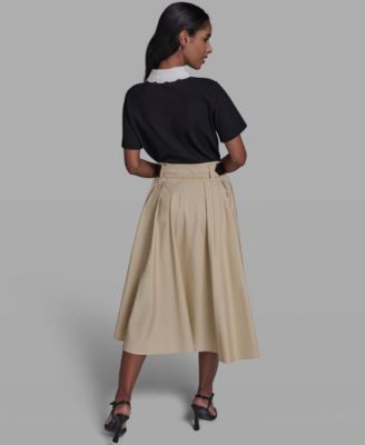 Women's Collared Short-Sleeve Blouse Top