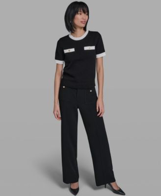 Women's Crew Neck Short-Sleeve Sweater