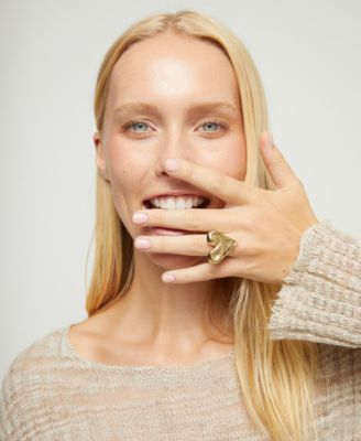 18K Gold Plated Heart Shaped Ring