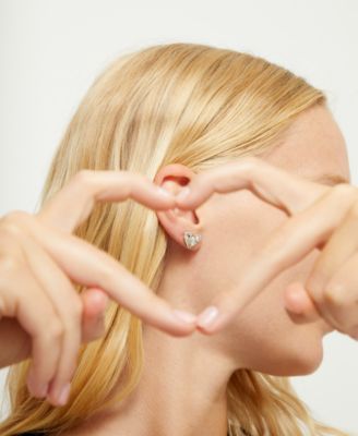 Sterling Silver Plated Heart Shaped Earrings