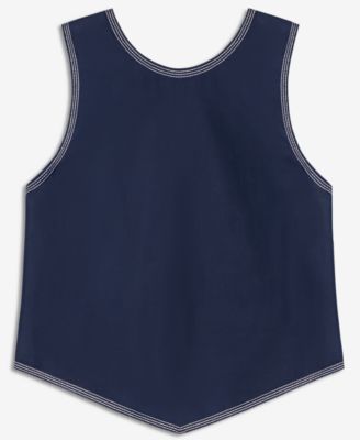 Women's Poplin Tie-Back Tank Top