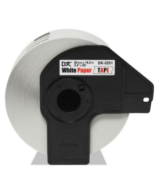 DK2251 2.4 in. x 50 ft. Continuous Paper Label Tape - Black/White