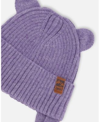 Baby Girls Knit Hat Lavender