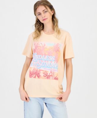 Juniors' Endless Summer Graphic Crewneck T-Shirt 