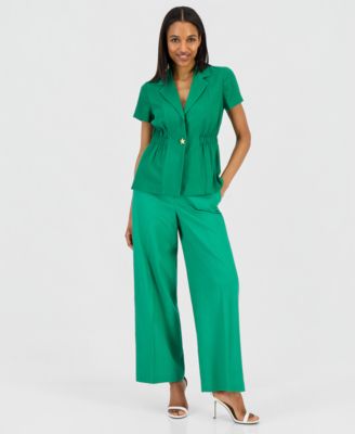 Women's One-Button Short-Sleeve Blazer