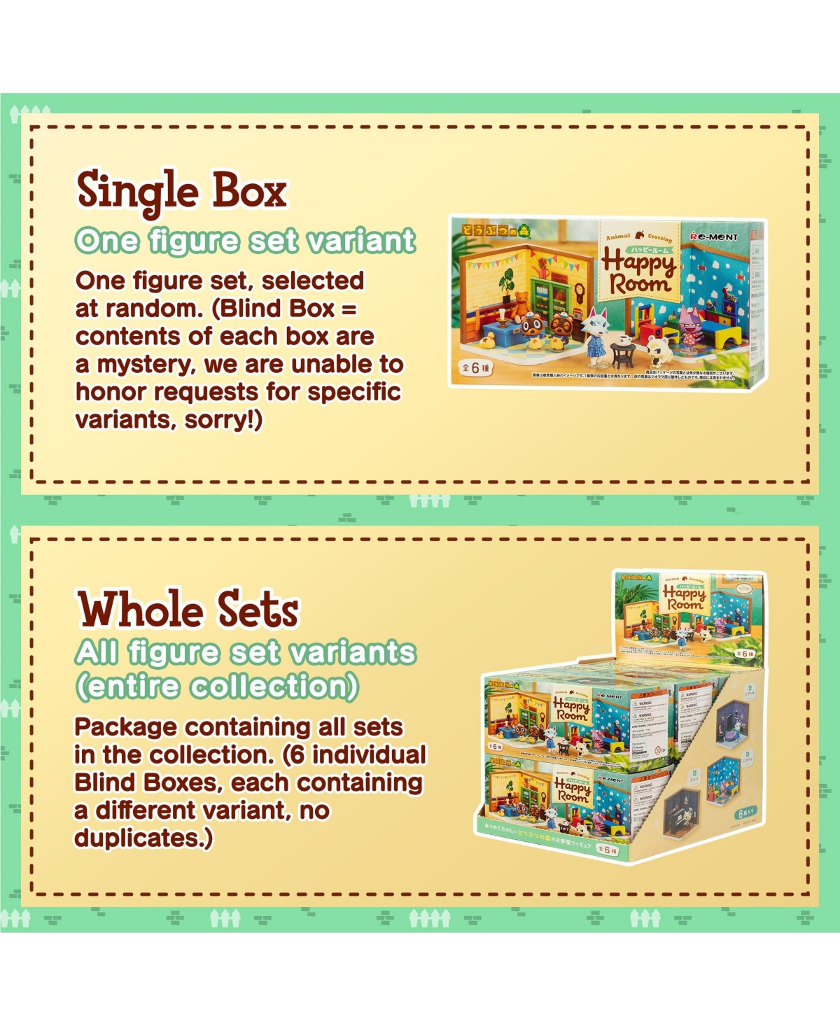 Hamee Re-ment Nintendo Game Character Animal Crossing Blind Box Mini Figure Collectible Happy Room Series