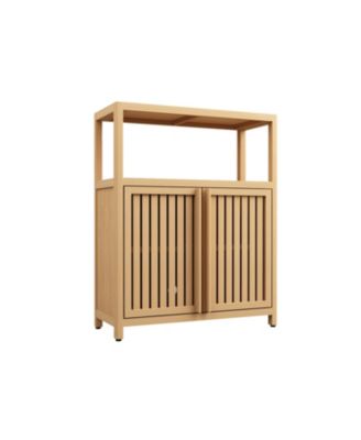 Large Capacity Bamboo Storage Cabinet Furniture for Bathroom Living Room Bathroom Bamboo Storage Cabinet With Shelves