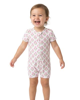 Baby Girls Pink Posy Bamboo Sleeper