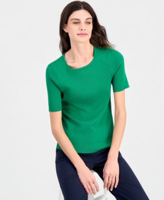 Women's Short-Sleeve Sweater T-Shirt