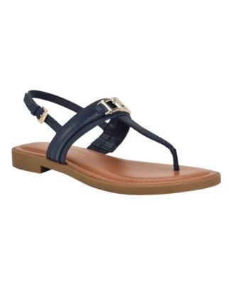 Women's Cruman Ornamented T-Strap Flat Sandals