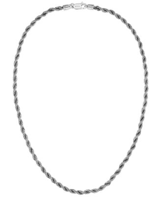 Men Myles Ionic Plated Antique Silver Steel Necklace