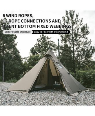 4 Season Hot Tent with Stove Jack, Windproof Waterproof Cold Weather Winter Tents for Camping