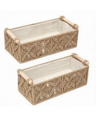 Handmade Cotton Rope Storage Baskets - Multiroom Decor & Organization