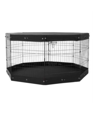 30" Foldable Dog Playpen - 8-Panel Metal Pet Pen with Pad & Cover