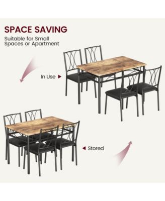 Kitchen Table WhizMax 5 Pcs Dining Table Set for Dining Room, Home Office, Living Room