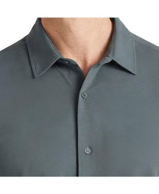 Men's Office-Leisure Collection Button Front Seamless Short Sleeve Shirt