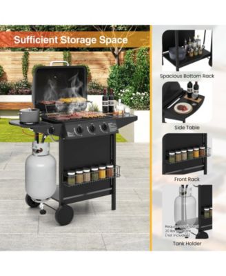 39 000 BTU Outdoor Burner Propane Gas Grill on Wheels