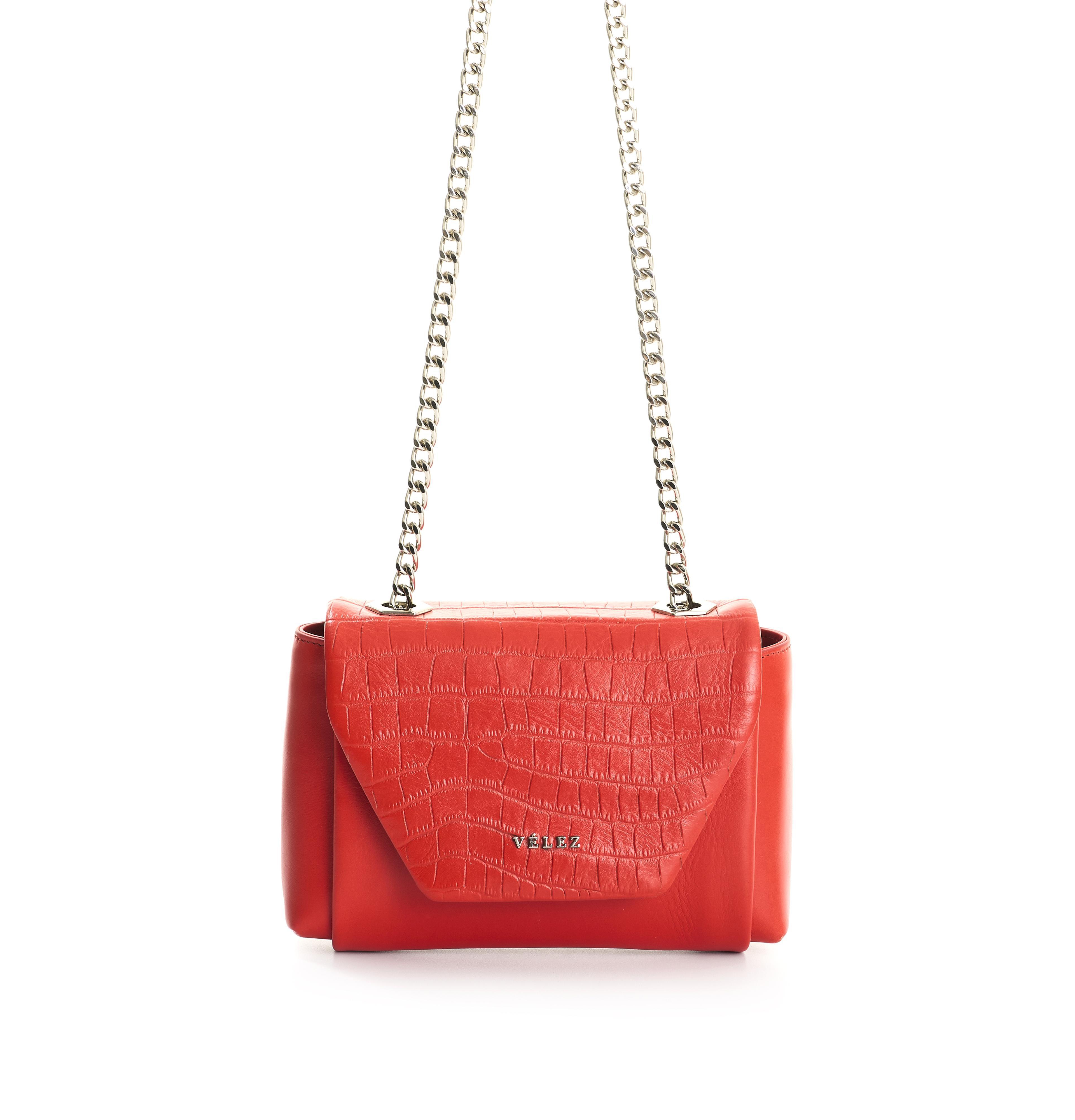 Velez Leather Crossbody Bag with Clasp Closure System