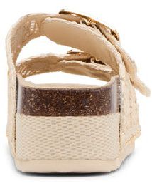 Women's Babes-RF Double-Strap Round Toe Flatform Footbed Sandals