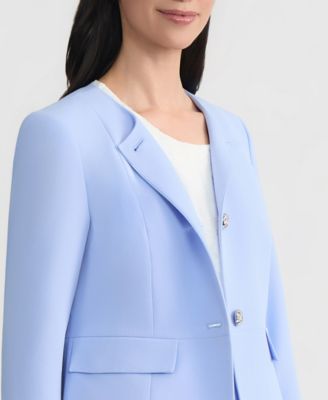 Women's Stretch Crepe Three-Button Waist Seamed Jacket