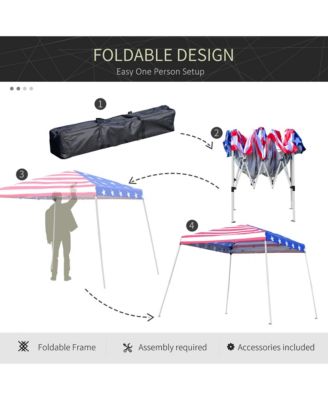 10' x 10' Slant-Leg EZ Pop-Up Folding Outdoor Canopy Gazebo Tent