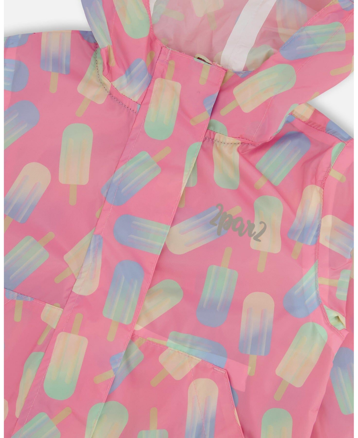 Deux par Girls Packable Windbreaker Polyester Lollipop Print