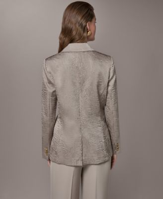 Women's Novelty One-Button Peak Lapel Blazer