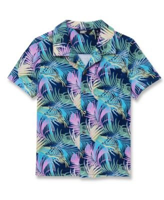 Boys Short Sleeve Slub Camp Shirt