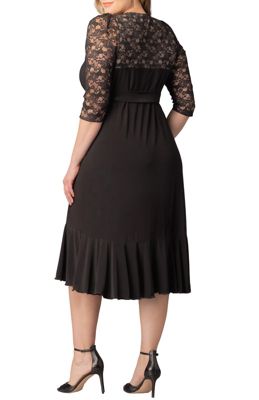 Plus Size Lavish Lace Wrap Dress